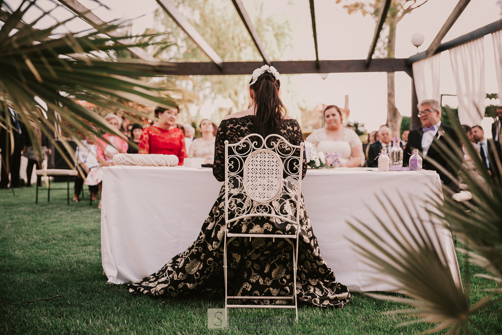 boda civil en jardín de acadi